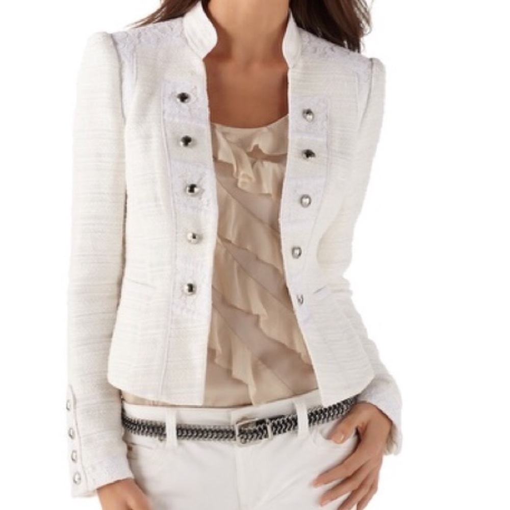 White House Black Market Military Jacket White